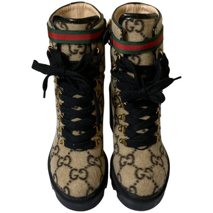Gucci GG Wool Ankle Boots