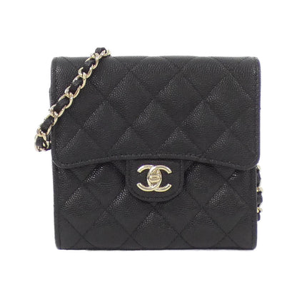Chanel AP3061 Caviar Skin Chain Clutch