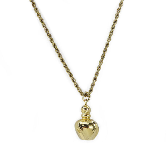 Christian Dior Perfume Bottle Necklace Metal Necklace
