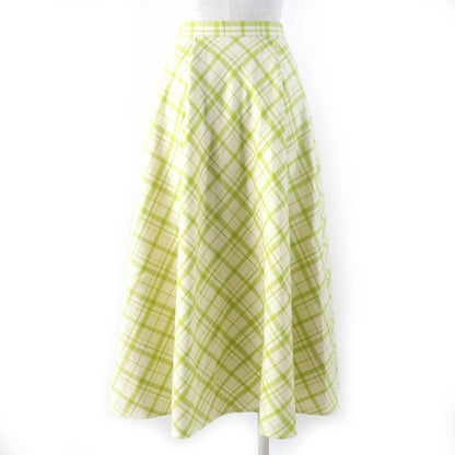 Christian Dior Logo Buckle Wool Silk Skirt