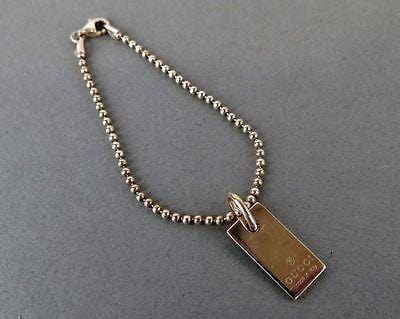 Gucci Sterling Silver 925 Mini Tag Ball Chain Bracelet w/Box - Final Call