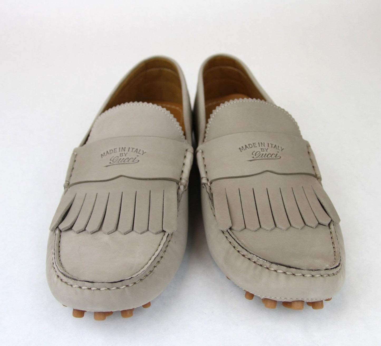 Gucci 337066 Men's Suede Driver Loafers Fringe Moccasins 9.5 G / US 10 - Final Call