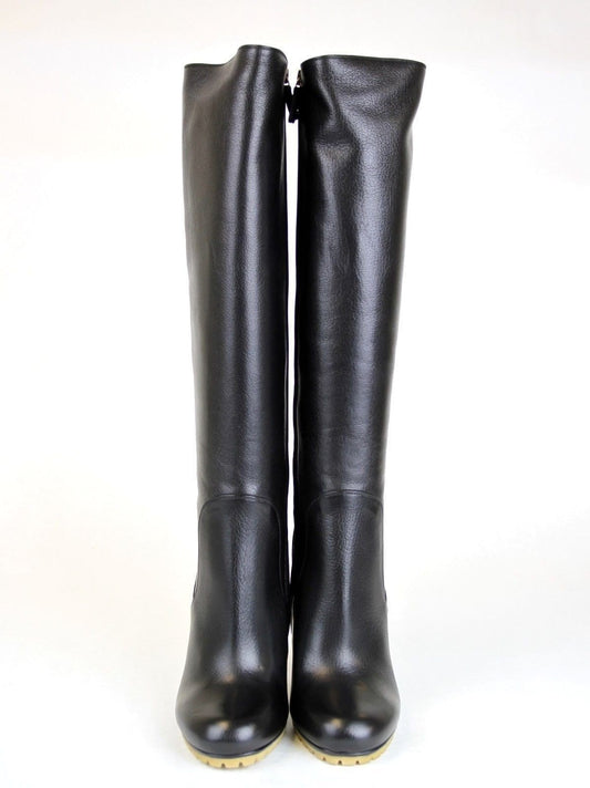 Gucci 323548 Leather Stivale Pelle Luxor Tall Knee Boot IT 37 / US 7 - Last Call