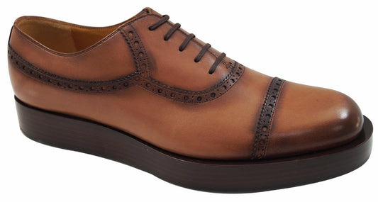 Gucci Mens US 11 Leather Platform Lace-up Oxford Shoes