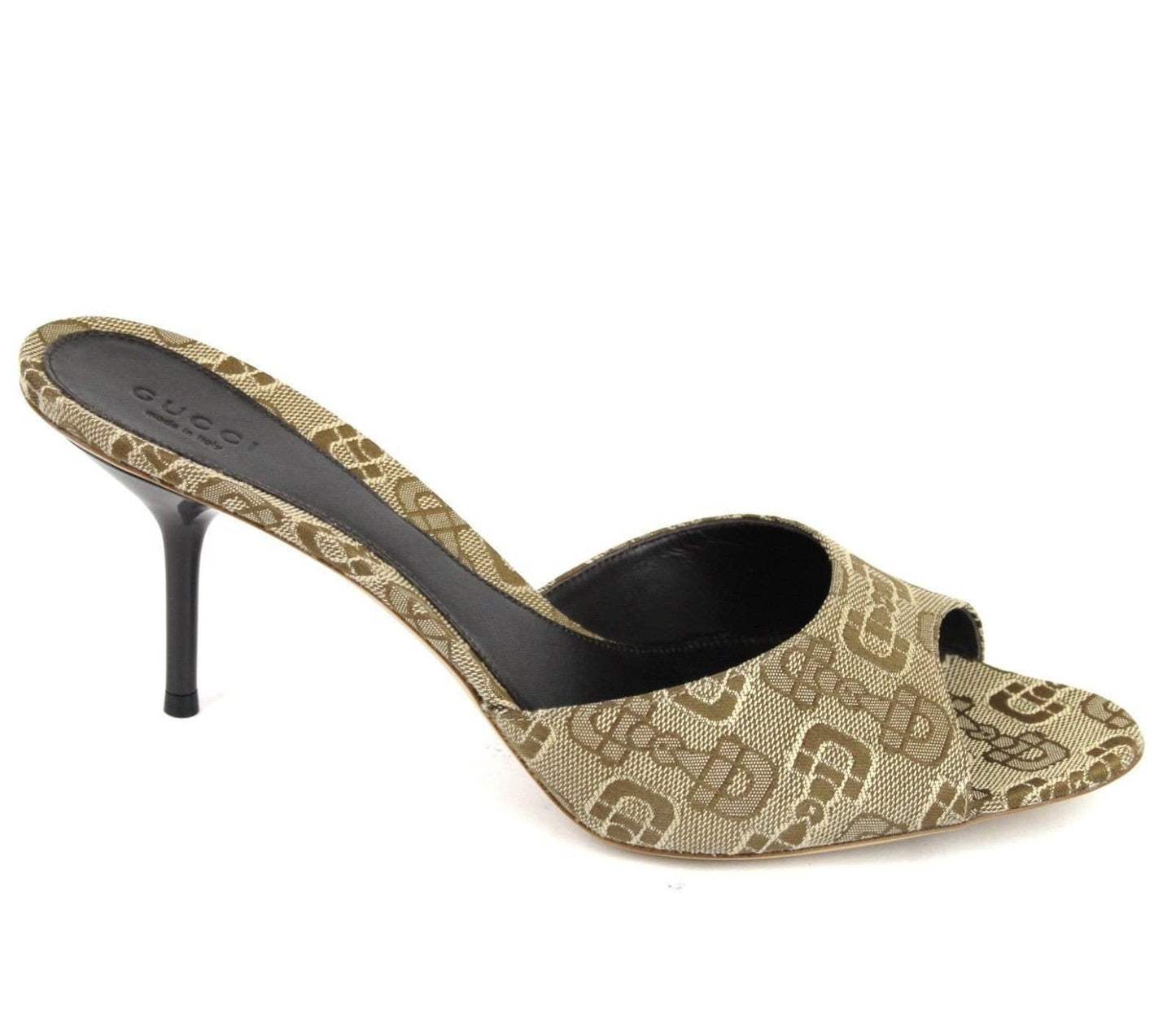 Gucci Sandals Beige Canvas Horsebit - Gucci Women
