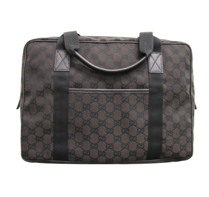 Gucci 282529 Unisex Brown Canvas Shoulder Laptop Bag Tote Handbag - Final Call