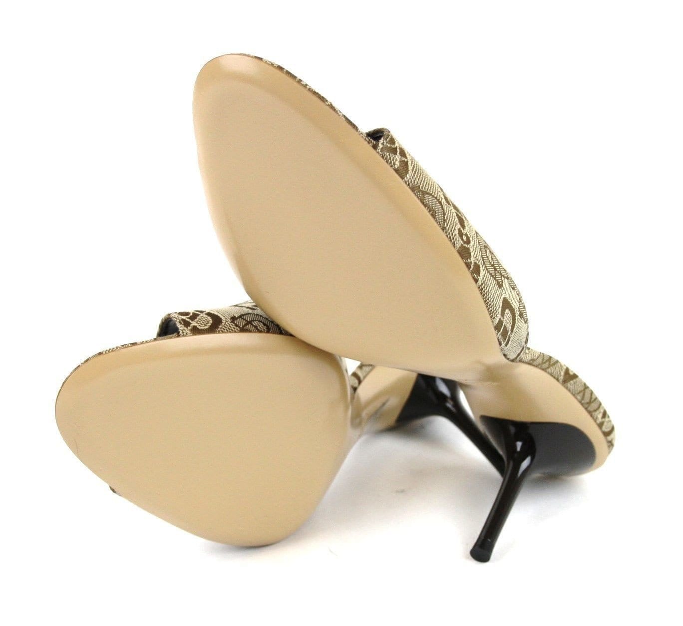 Gucci Sandals Beige Canvas Horsebit - Gucci Women