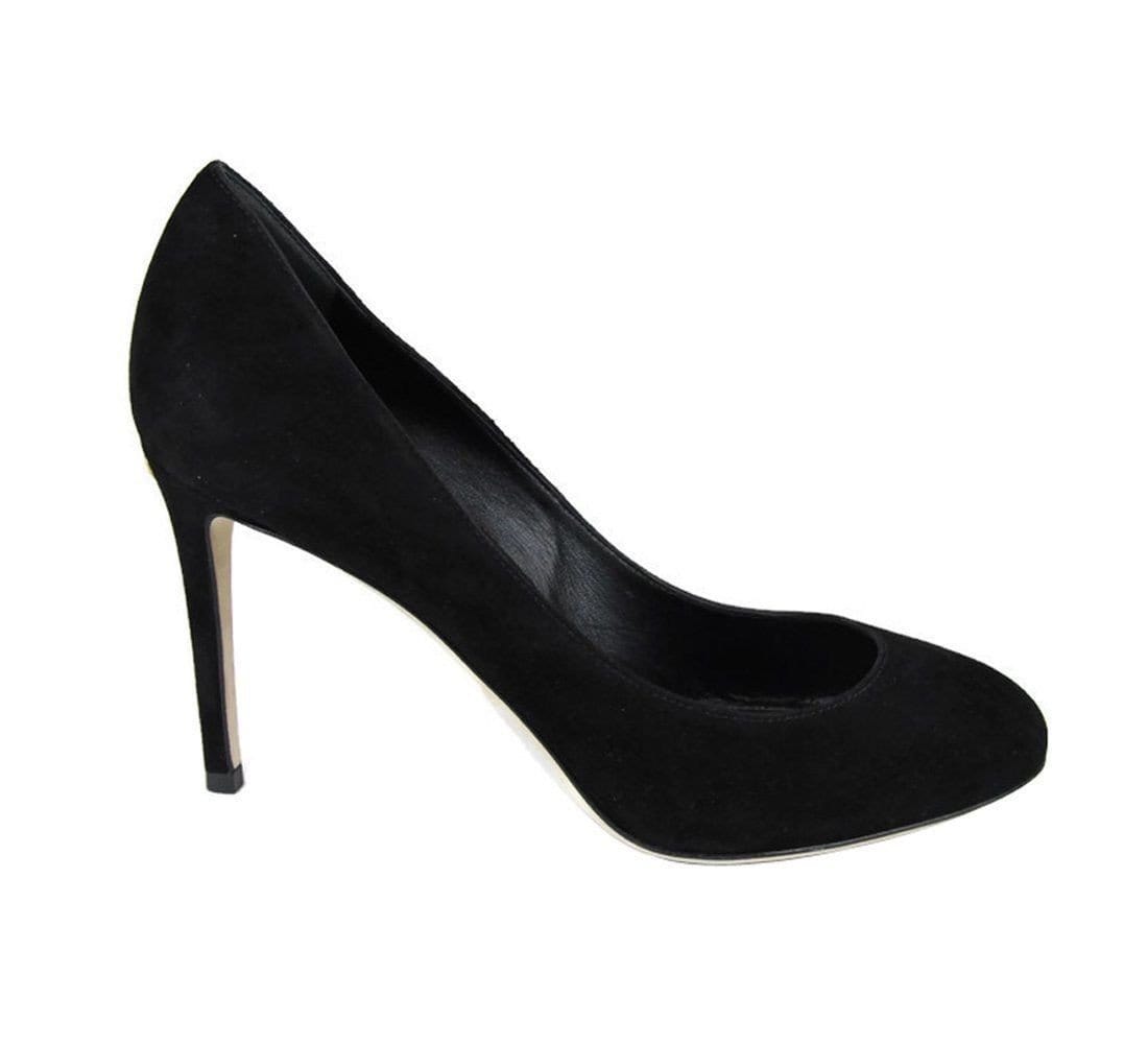 Gucci Heels Black Suede Interlocking - Gucci Shoes Women