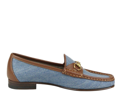 Gucci Shoes Blue Women - Gucci Horsebit Denim Loafer Shoe