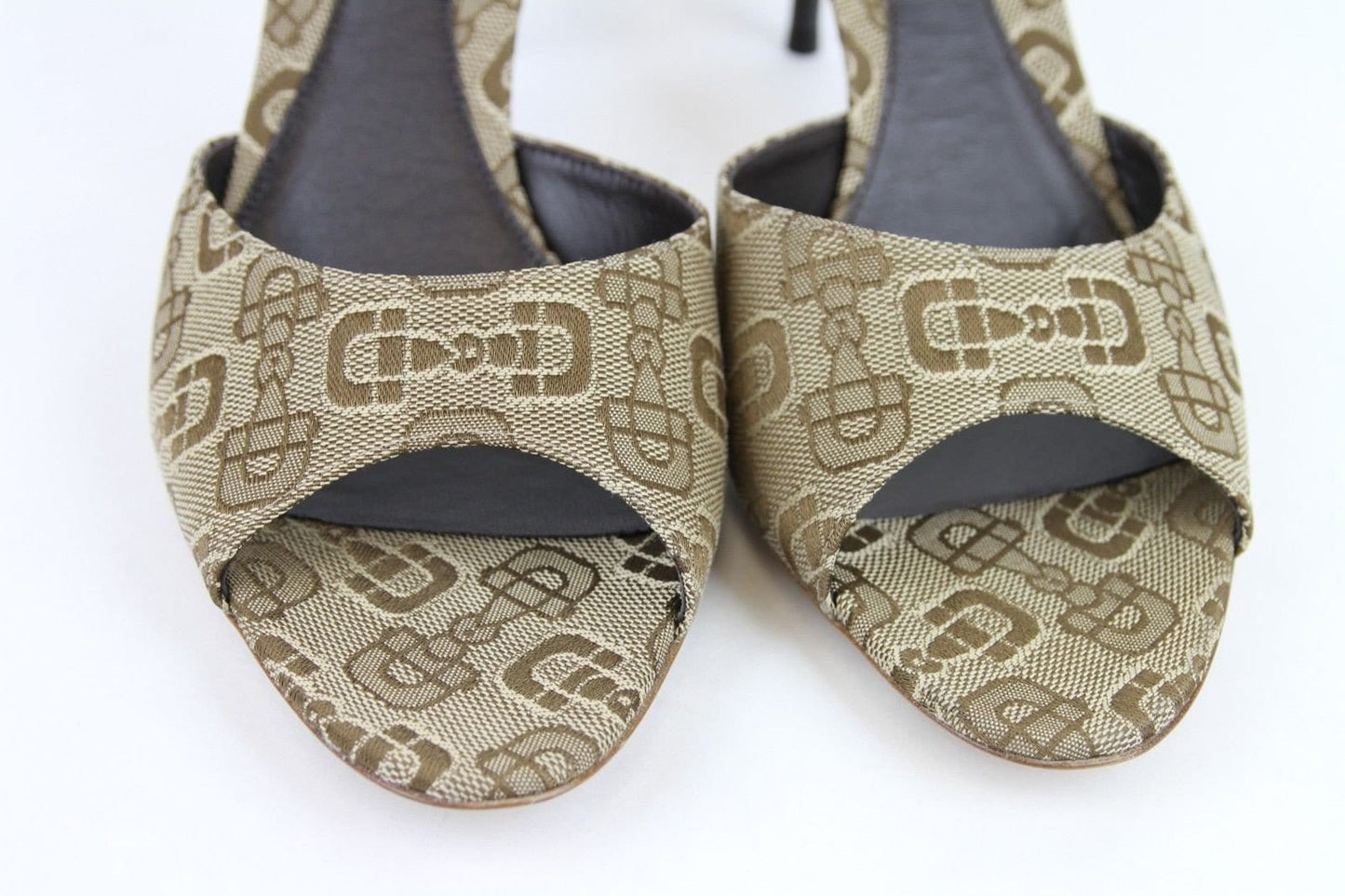 Gucci Sandals Beige Canvas Horsebit - Gucci Women