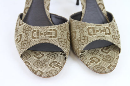 Gucci Sandals Beige Canvas Horsebit - Gucci Women