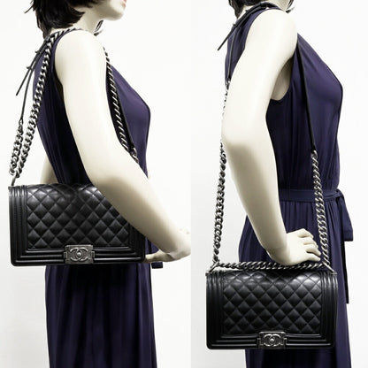 Chanel Caviar Skin Boy Chanel 2way Shoulder Bag A67086