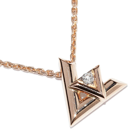 Louis Vuitton K18PG Volt One Pendant Necklace Q93813