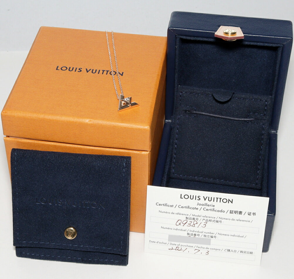 Louis Vuitton K18PG Volt One Pendant Necklace Q93813
