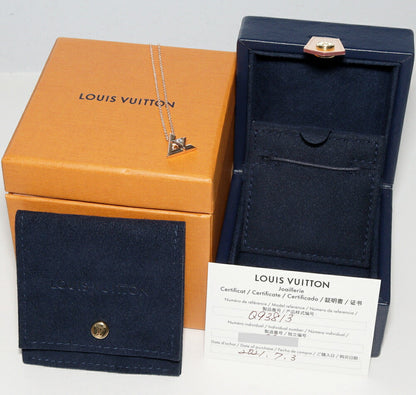Louis Vuitton K18PG Volt One Pendant Necklace Q93813