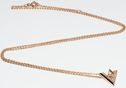 Louis Vuitton K18PG Volt One Pendant Necklace Q93813