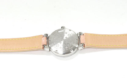 Louis Vuitton White Mother of Pearl Dial Tambour Forever Watch Q121P