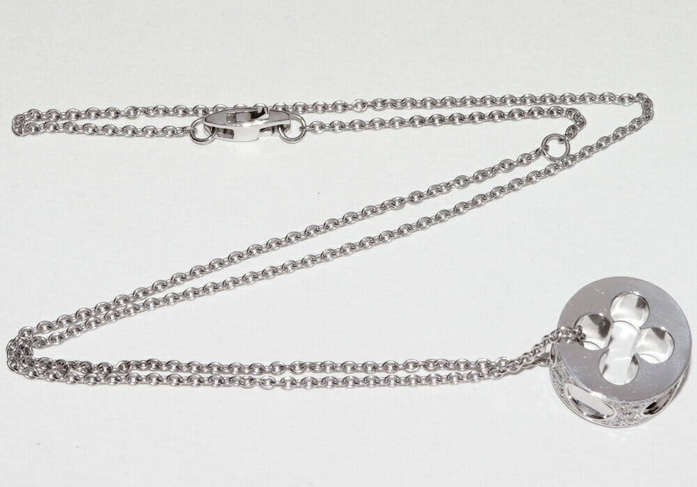 Louis Vuitton 18K White Gold Empreinte Pendant Necklace Q93164