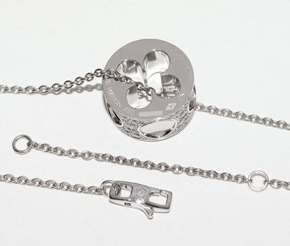 Louis Vuitton 18K White Gold Empreinte Pendant Necklace Q93164