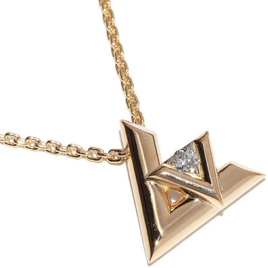 Louis Vuitton K18YG LV Volt One Pendant Necklace Q93805