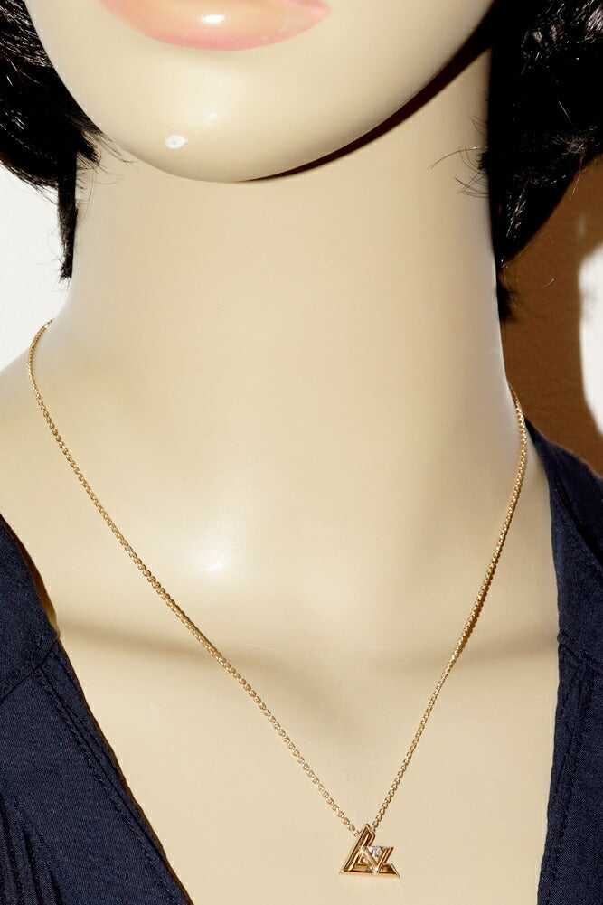 Louis Vuitton K18YG LV Volt One Pendant Necklace Q93805