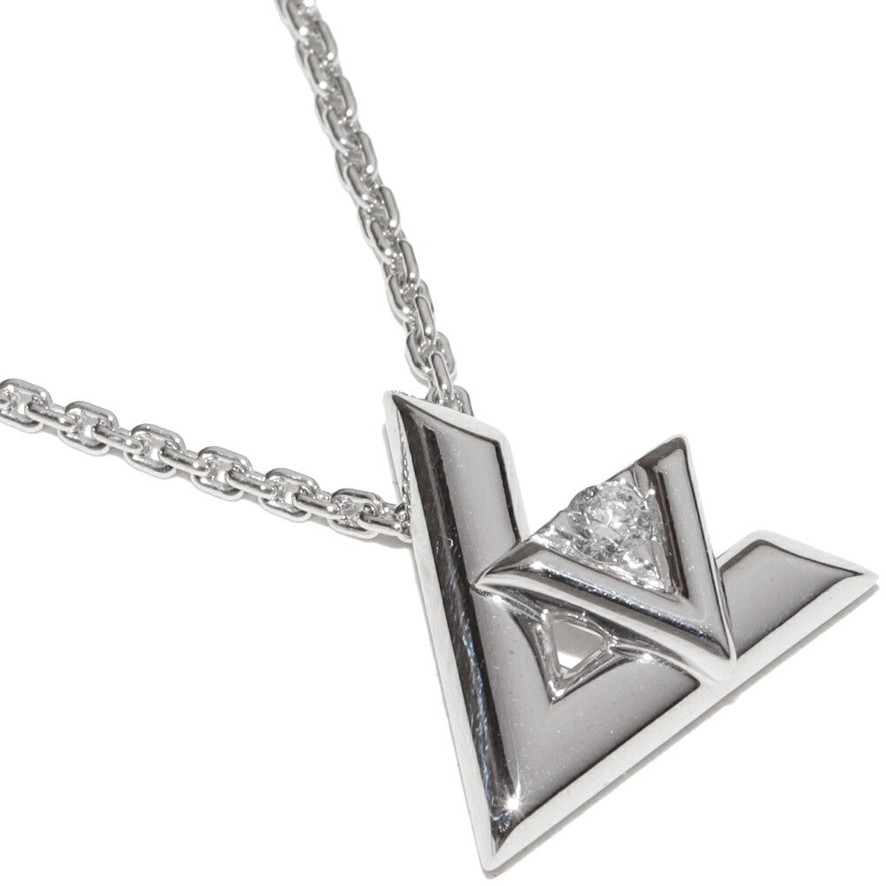 Louis Vuitton K18WG Volt One PM Pendant Necklace Q93806