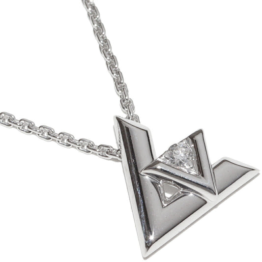Louis Vuitton K18WG Volt One PM Pendant Necklace Q93806