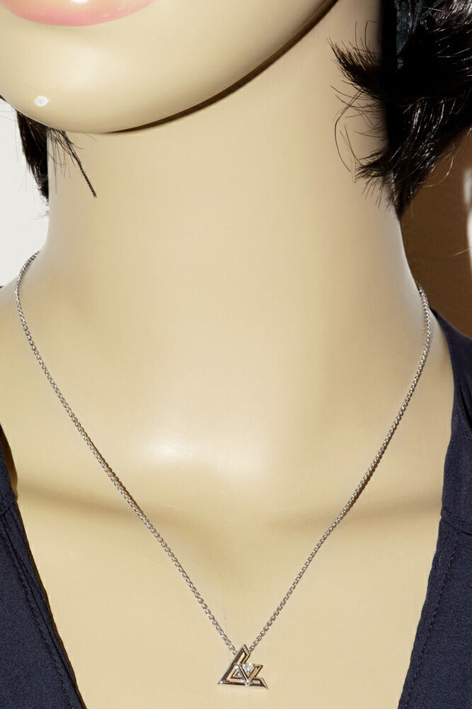 Louis Vuitton K18WG Volt One PM Pendant Necklace Q93806