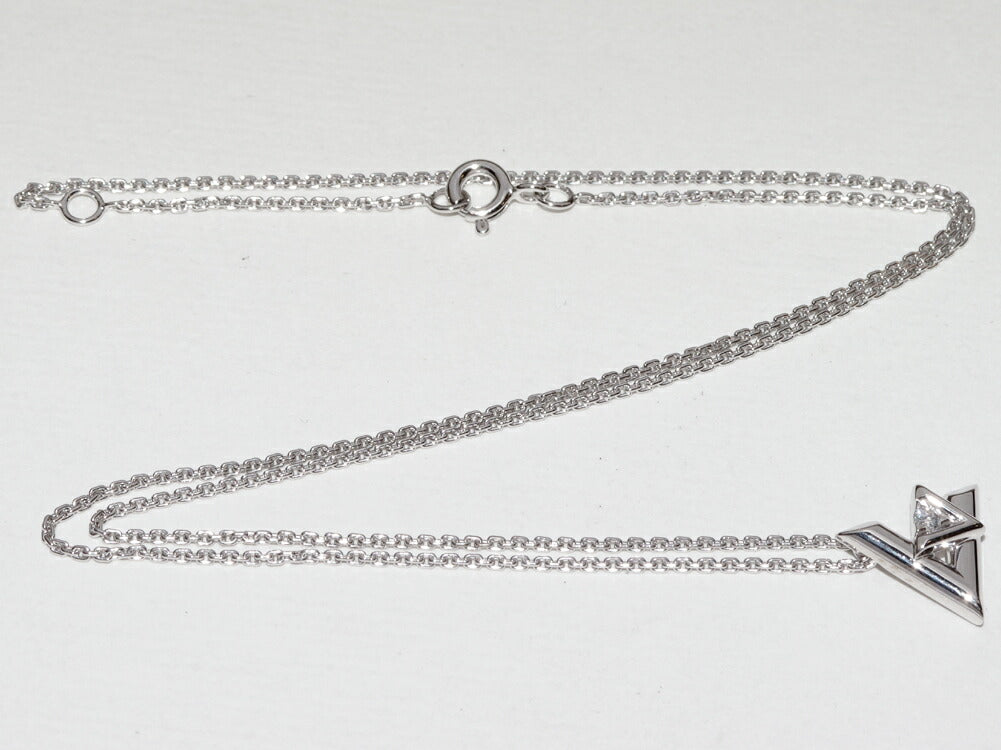 Louis Vuitton K18WG Volt One PM Pendant Necklace Q93806
