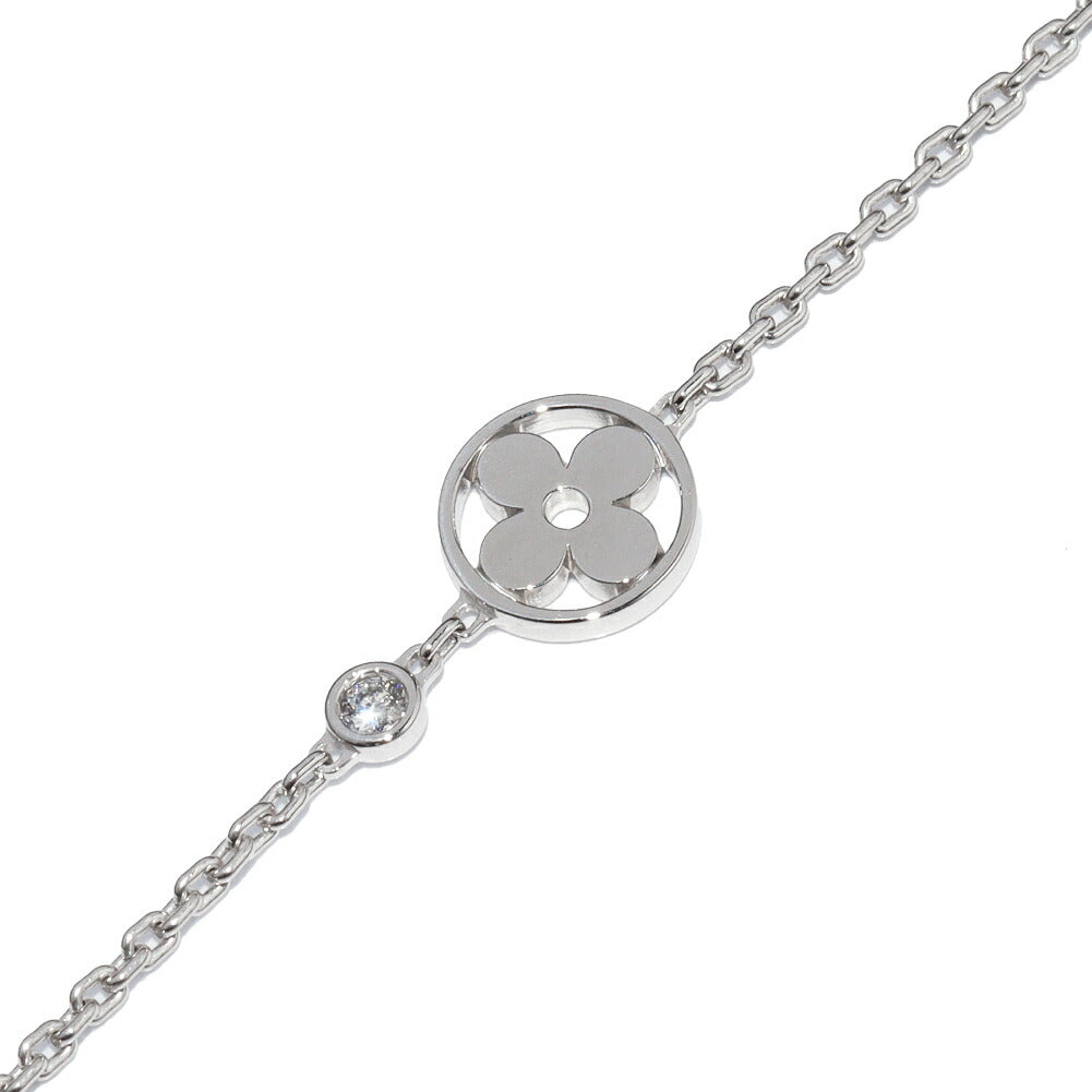 Louis Vuitton 18K White Gold Monogram Idylle Blossom Bracelet Q95243
