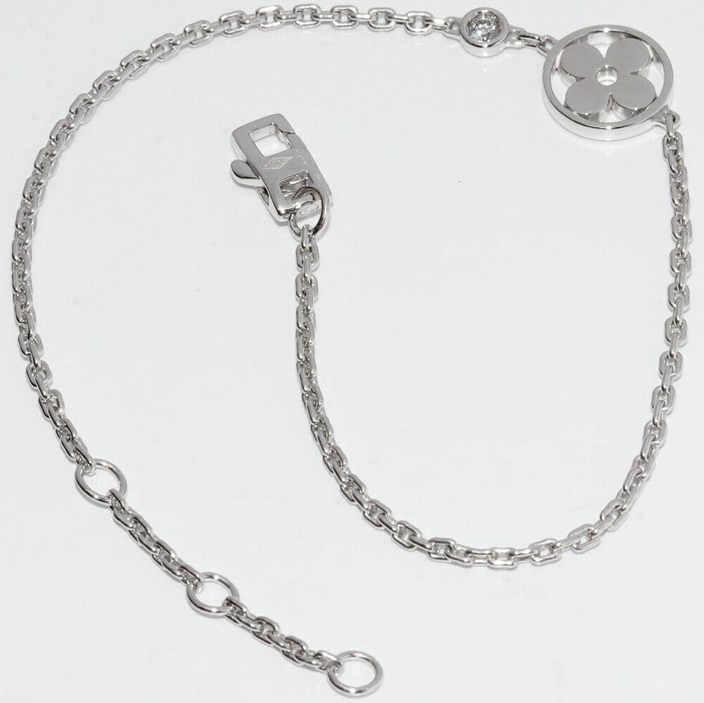Louis Vuitton 18K White Gold Monogram Idylle Blossom Bracelet Q95243