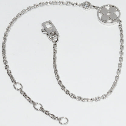Louis Vuitton 18K White Gold Monogram Idylle Blossom Bracelet Q95243