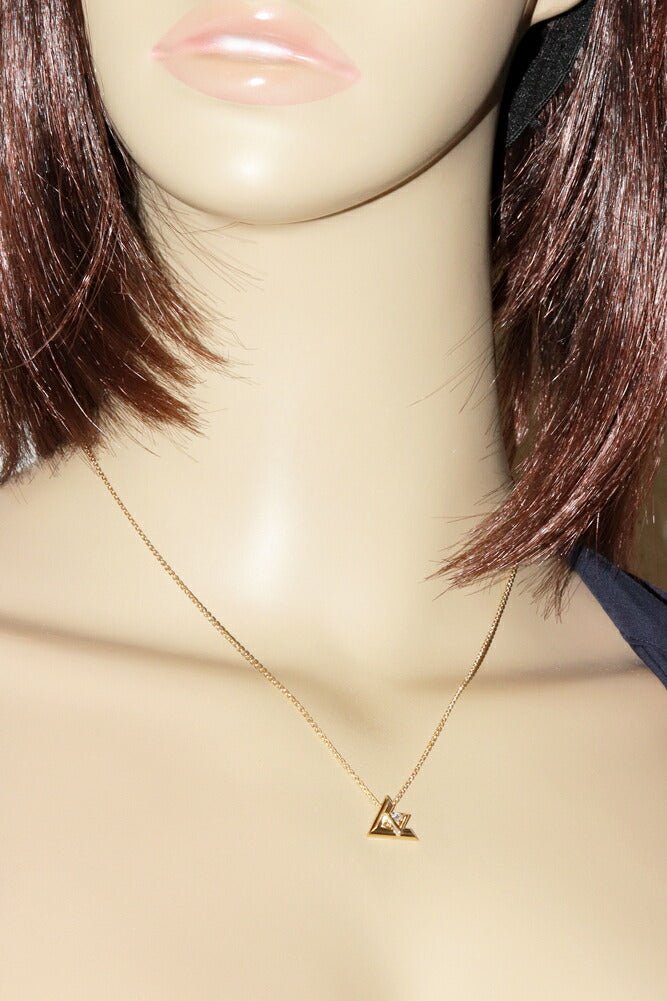 Louis Vuitton 18K Yellow Gold LV Volt One PM Pendant Necklace Q93805