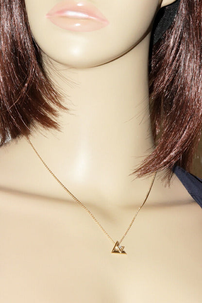 Louis Vuitton 18K Yellow Gold LV Volt One PM Pendant Necklace Q93805