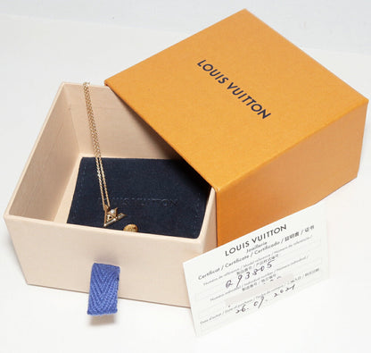 Louis Vuitton 18K Yellow Gold LV Volt One PM Pendant Necklace Q93805