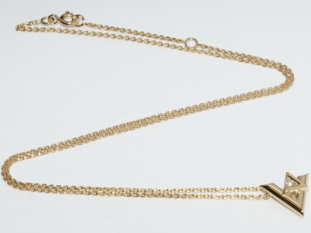 Louis Vuitton 18K Yellow Gold LV Volt One PM Pendant Necklace Q93805
