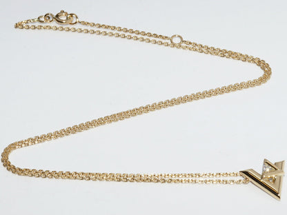 Louis Vuitton 18K Yellow Gold LV Volt One PM Pendant Necklace Q93805