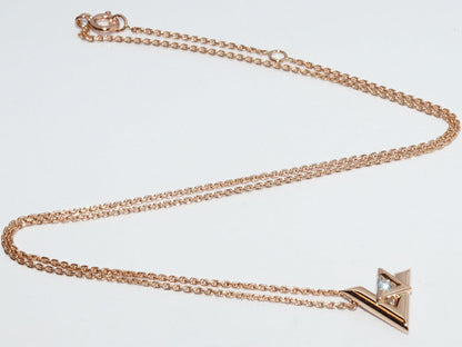 Louis Vuitton 18K Pink Gold Volt One PM Pendant Necklace Q93813