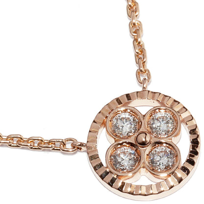 Louis Vuitton 18K Pink Gold Sun Blossom BB Pendant Necklace Q93490