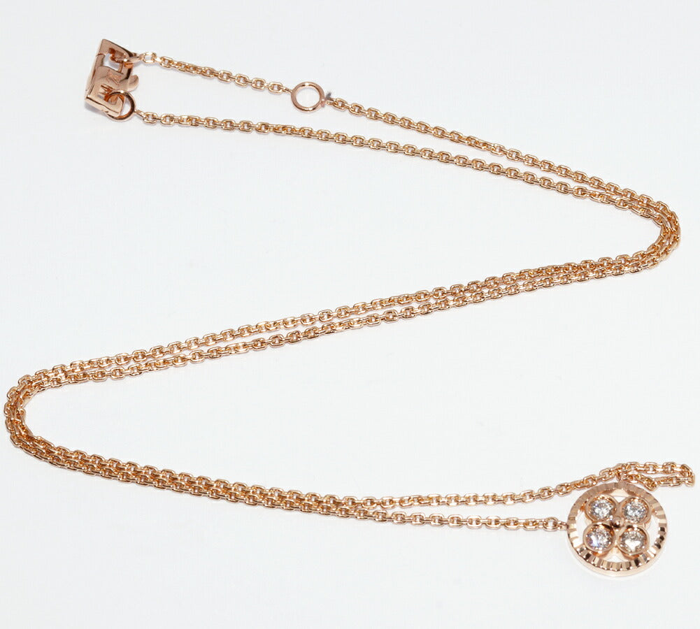 Louis Vuitton 18K Pink Gold Sun Blossom BB Pendant Necklace Q93490