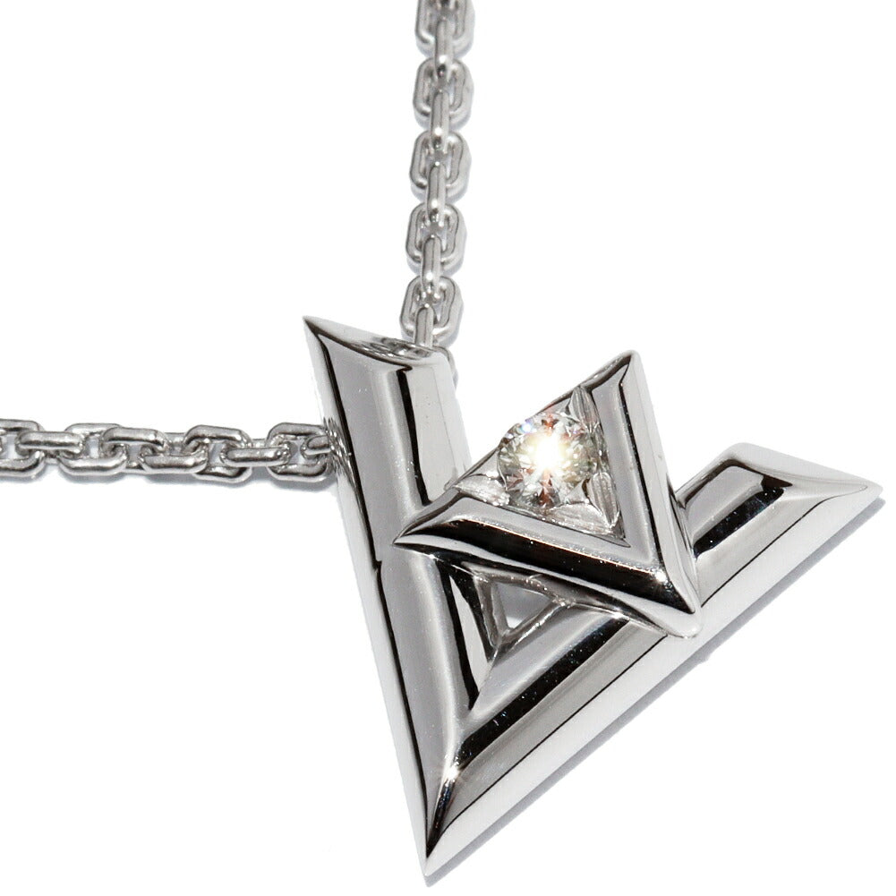 Louis Vuitton K18WG Volt One Pendant Necklace Q93807