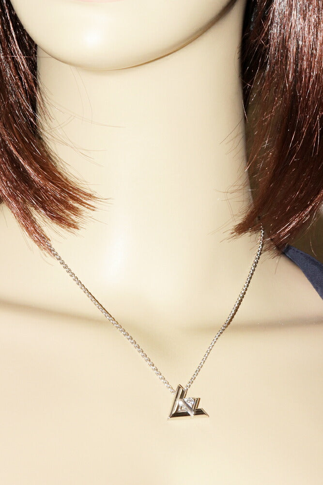 Louis Vuitton K18WG Volt One Pendant Necklace Q93807