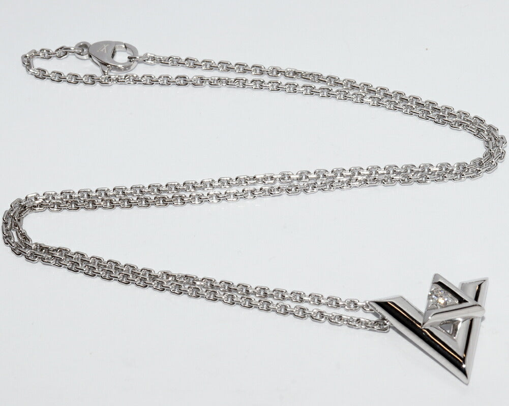 Louis Vuitton K18WG Volt One Pendant Necklace Q93807