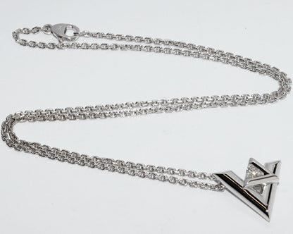 Louis Vuitton K18WG Volt One Pendant Necklace Q93807