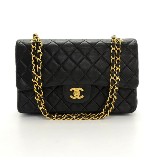 Chanel Double Flap Quilted Lambskin Leather Bag