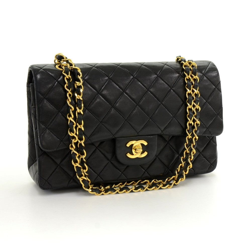 Chanel Double Flap Quilted Lambskin Leather Bag
