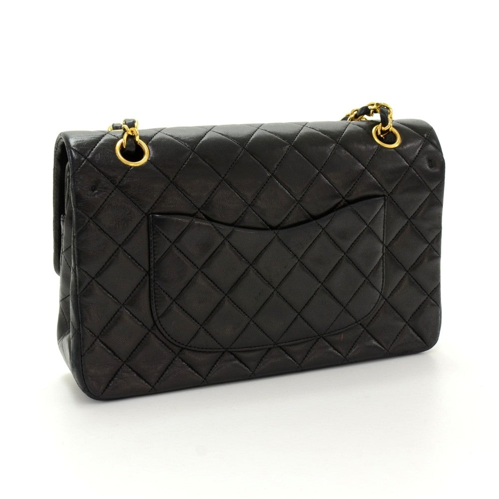 Chanel Double Flap Quilted Lambskin Leather Bag