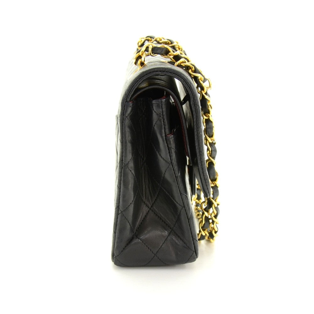 Chanel Double Flap Quilted Lambskin Leather Bag
