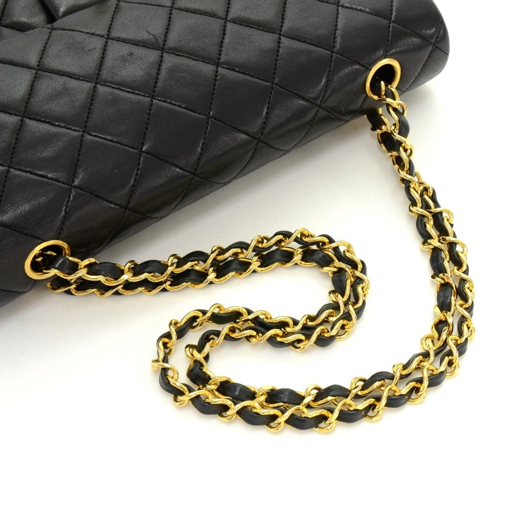 Chanel Double Flap Quilted Lambskin Leather Bag