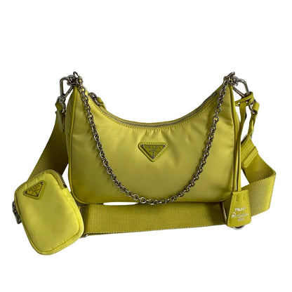Prada Re-Edition Nylon Saffiano Leather Shoulder Bag